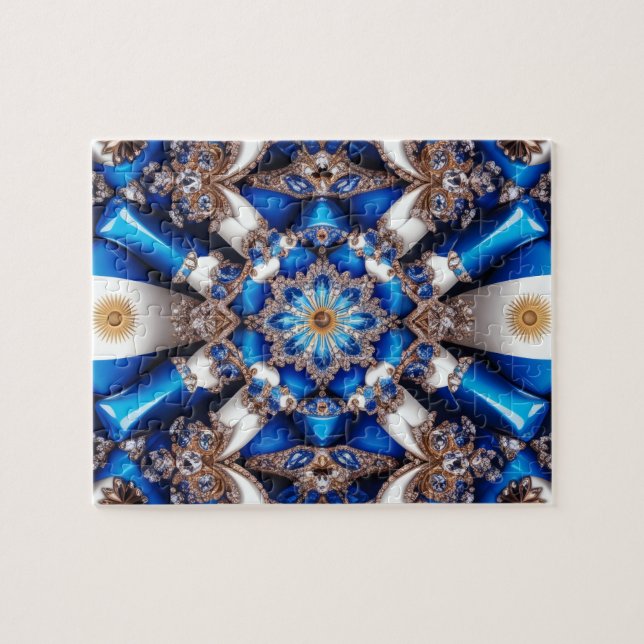 Puzzle abstract modern Design Argentinian Colours (Horizontal)