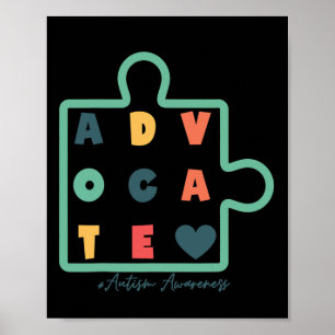 Puzzle Advocate Autism Awareness Autism Support  Poster