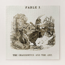 Puzzle Aesop's Fables: the Grasshopper and the Ant