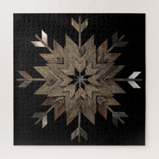 Puzzle aged wood open centre