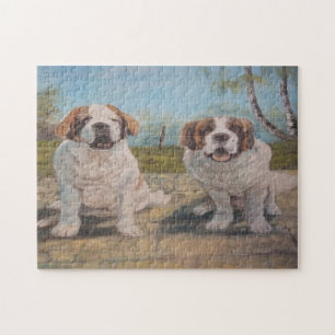Puzzle Ann Hayes Painting Two St Bernards