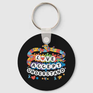 Puzzle Autism Awareness Friendship Bracelet Men Wo Key Ring