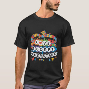 Puzzle Autism Awareness Friendship Bracelet Men Wo T-Shirt
