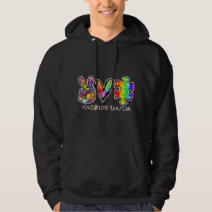 puzzle autism month awareness peace sign, 2nd Apri Hoodie