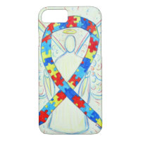 Puzzle Awareness Ribbon Angel Custom iPhone 7 Case