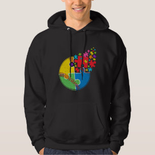 Puzzle Baseball Support Autism Awareness Men Women Hoodie