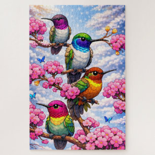 Puzzle Beautiful Hummingbird Colors