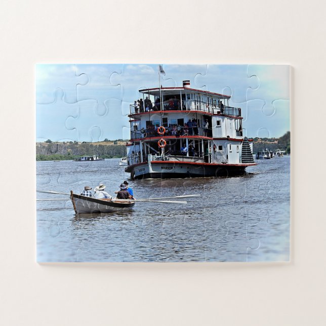 Puzzle:  Boats on the Murray River South Australia Jigsaw Puzzle (Horizontal)