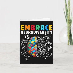 Puzzle Brain Autism Asd Adhd Mum Kids Embrace Neur Card