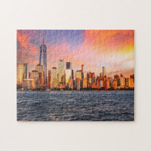 Puzzle Brooklyn bridge in New York