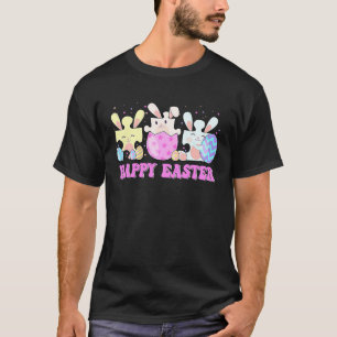 Puzzle Bunny Eggs Autism Awareness Happy Easter Da T-Shirt
