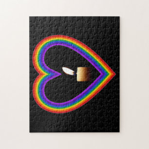 Puzzle Candle In A Rainbow