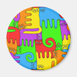 Puzzle Cats "Rainbow" 2 magnet