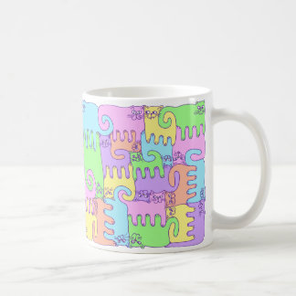 Puzzle Cats "Rainbow Fluffy" Coffee Mug