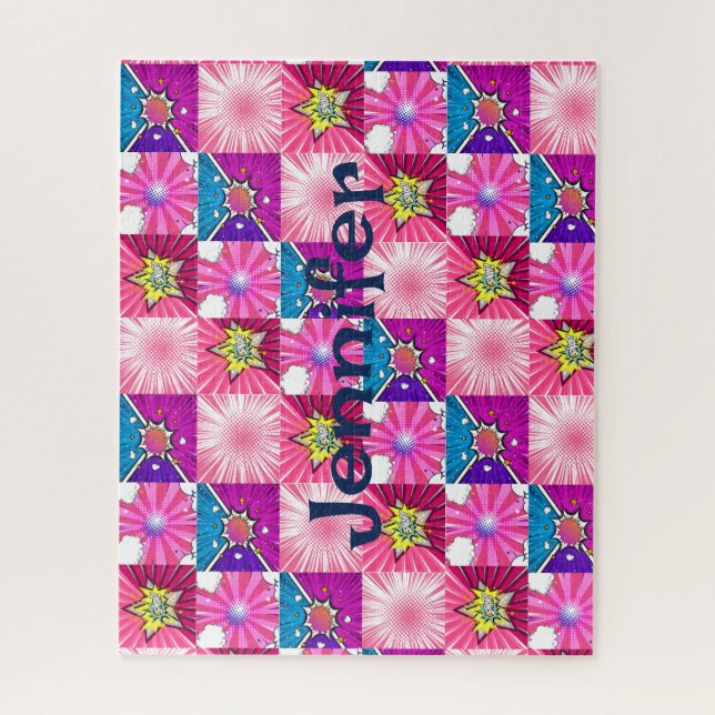 Puzzle comic super hero personalised (Vertical)