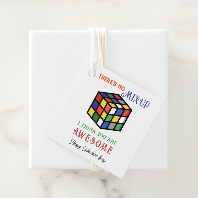 Puzzle Cube Valentine Favour Tags (In Situ)