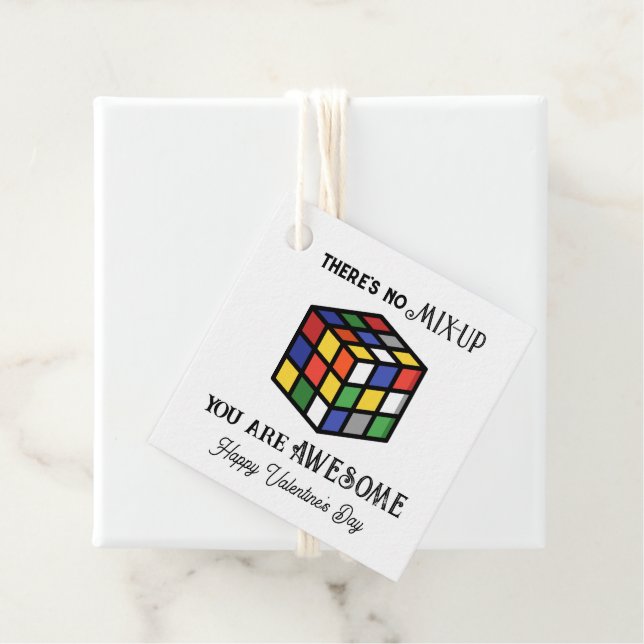 Puzzle Cube Valentine Favour Tags (In Situ)