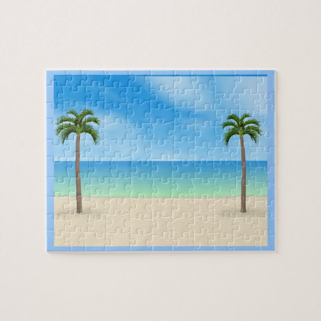 Puzzle: Daytime Beach Scene Jigsaw Puzzle (Horizontal)