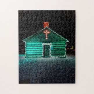 Puzzle - Decorated w/ Lights & Cross - Christmas