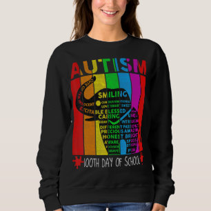 Puzzle Elephant Teacher 100 Days Autism Awareness Sweatshirt