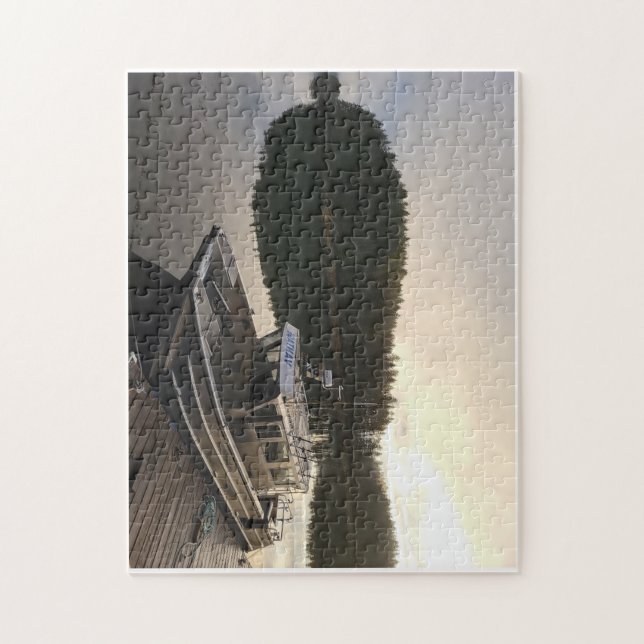 Puzzle fishing boat (Vertical)