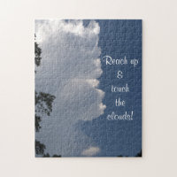 Puzzle Fluffy White Clouds and Blue Sky Saying