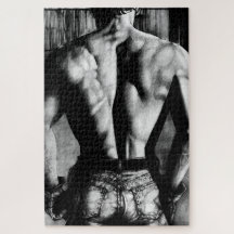 Puzzle For Him 20 x 30 Hand-drawn Art Male Fitness