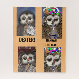 Puzzle Funny, cute OWLS! DEXTER, HANNAH LOU MAY!