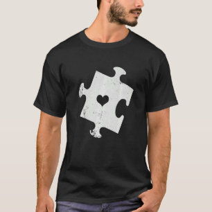 Puzzle Game Love Puzzle Retro Vintage Look Jigsaw  T-Shirt