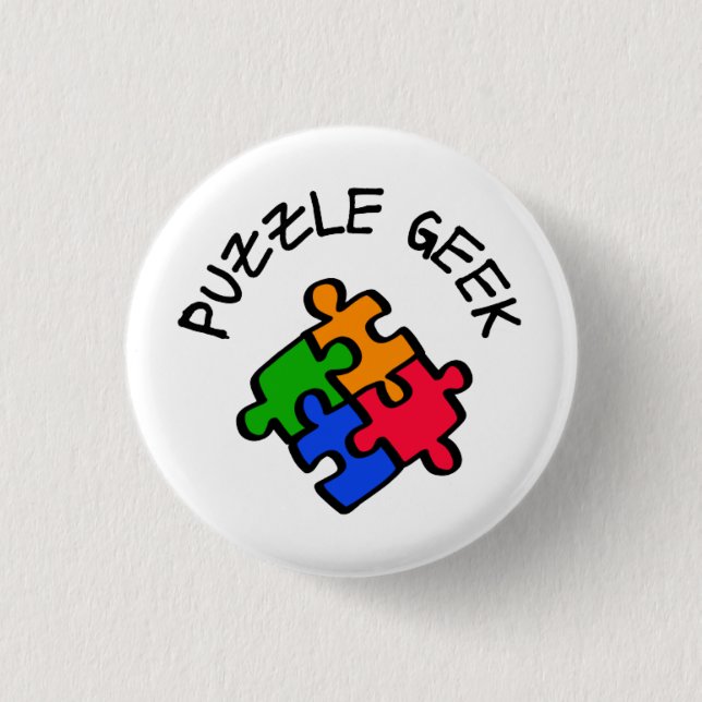 Puzzle Geek          3 Cm Round Badge (Front)