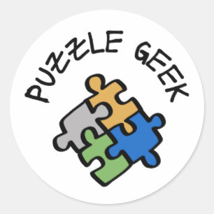 Puzzle Geek         Classic Round Sticker