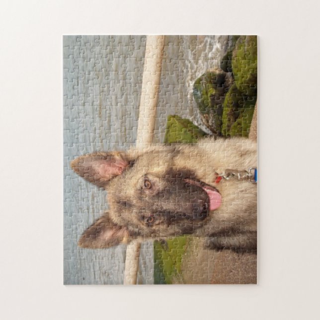 Puzzle German Shepherd By The Sea (Vertical)