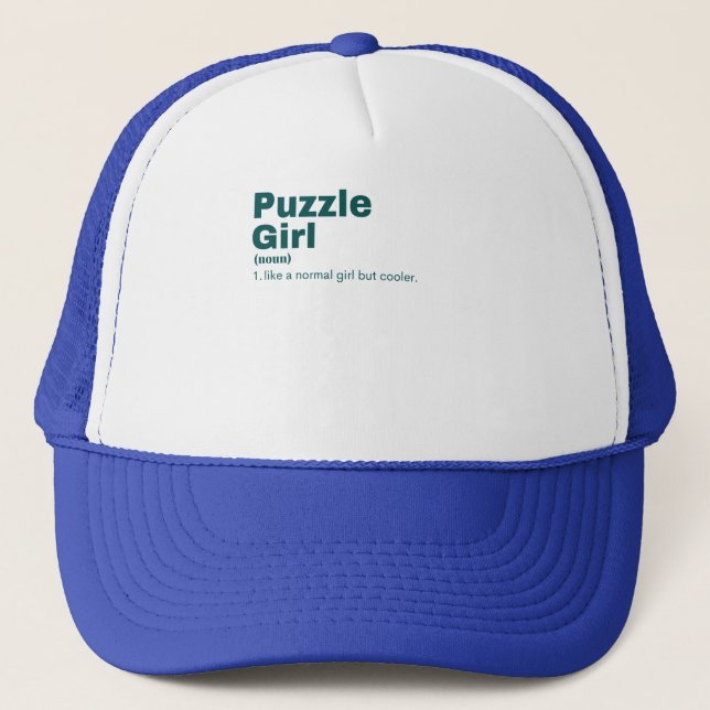 Puzzle Girl - Puzzle Trucker Hat (Front)