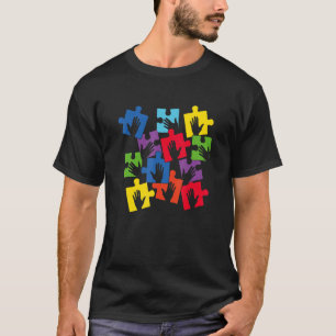 Puzzle Hand Be Kind Autism Awareness Autistic Auti T-Shirt