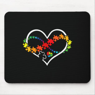 Puzzle Heart Autism Awareness Support Teacher Fami Mouse Mat