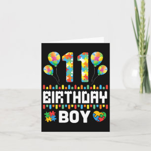 Puzzle Heart Bylloons Happy Birthday Autism 11 Yea Card