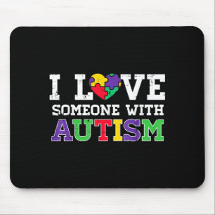 Puzzle Heart I Love Someone With Autism Awareness Mouse Mat