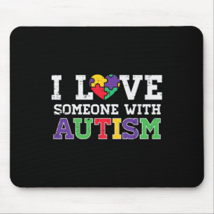 Puzzle Heart I Love Someone With Autism Awareness Mouse Mat