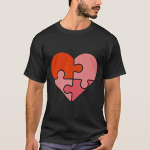 Puzzle Heart Love Shirt – Matching Couple Gift