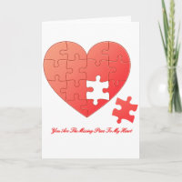 Puzzle Heart with Piece and Quote