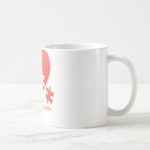 Puzzle Heart with Piece and Quote Coffee Mug