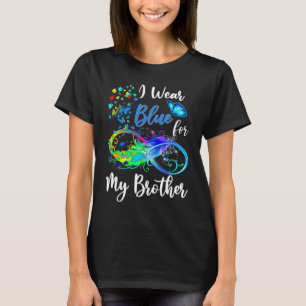 Puzzle I Wear Blue For My Brother Autism Awareness T-Shirt