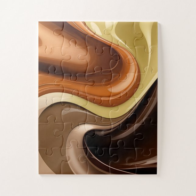 Puzzle in stylish abstract graphic (Vertical)