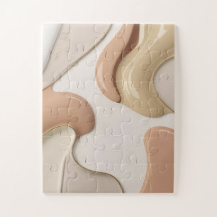 Puzzle in stylish abstract graphic