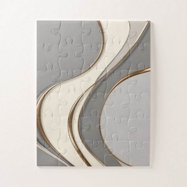 Puzzle in stylish abstract graphic (Vertical)