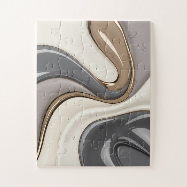 Puzzle in stylish abstract graphic (Vertical)