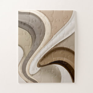 Puzzle in stylish abstract graphic