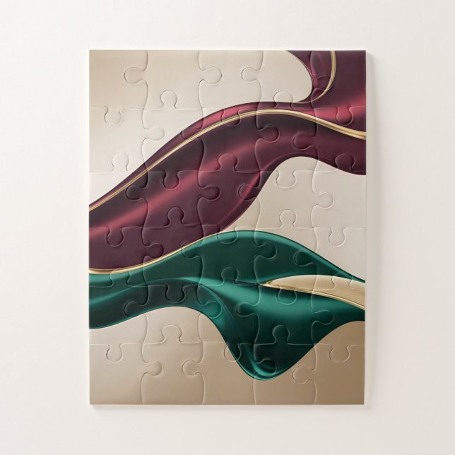 Puzzle in stylish abstract graphic (Vertical)