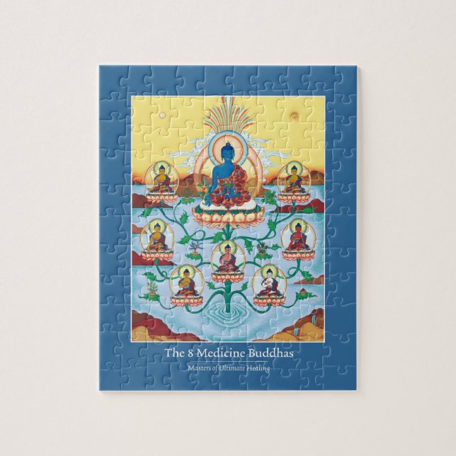 PUZZLE IN TIN - 8 Medicine Buddhas-Healing Masters (Vertical)