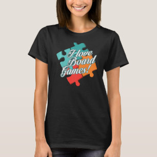 Puzzle Jigsaw I Love Board Games T-Shirt